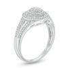 Thumbnail Image 1 of 0.25 CT. T.W. Composite Diamond Frame Split Shank Ring in Sterling Silver