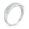 Thumbnail Image 1 of 0.18 CT. T.W. Diamond Three Row Collar Anniversary Band in 10K White Gold