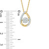 Thumbnail Image 2 of Unstoppable Love™ 0.14 CT. T.W. Composite Diamond Teardrop Pendant in Sterling Silver with 14K Gold Plate