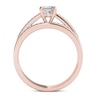 Thumbnail Image 2 of 0.62 CT. T.W. Princess-Cut Diamond Bridal Set in 14K Rose Gold
