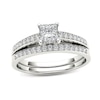 Thumbnail Image 0 of 0.62 CT. T.W. Princess-Cut Diamond Bridal Set in 14K White Gold