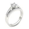 Thumbnail Image 1 of 0.62 CT. T.W. Princess-Cut Diamond Bridal Set in 14K White Gold
