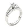 0.62 CT. T.W. Princess-Cut Diamond Bridal Set in 14K Gold