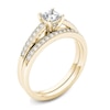 Thumbnail Image 1 of 0.62 CT. T.W. Princess-Cut Diamond Bridal Set in 14K Gold