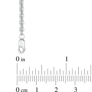 Pear-Shaped Lab-Created Blue and White Sapphire "Y" Link Necklace in Sterling Silver - 17"