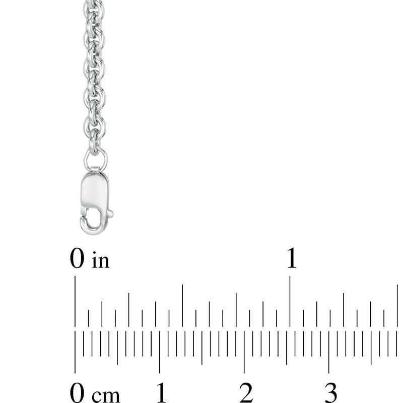 Main Image 2 of Pear-Shaped Lab-Created Blue and White Sapphire "Y" Link Necklace in Sterling Silver - 17"