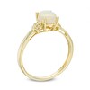 Thumbnail Image 2 of Oval Opal and Diamond Accent Tri-Sides Collar Ring in 10K Gold
