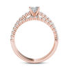 1.00 CT. T.W. Princess-Cut Diamond Bridal Set in 14K Rose Gold