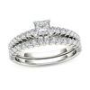 Thumbnail Image 0 of 1.00 CT. T.W. Princess-Cut Diamond Bridal Set in 14K White Gold