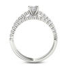 Thumbnail Image 2 of 1.00 CT. T.W. Princess-Cut Diamond Bridal Set in 14K White Gold