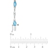 Thumbnail Image 2 of Oval Swiss Blue Topaz Bamboo Bracelet in Sterling Silver - 7.25"