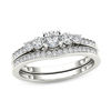Thumbnail Image 0 of 0.50 CT. T.W. Diamond Five Stone Bridal Set in 14K White Gold