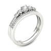 Thumbnail Image 2 of 0.50 CT. T.W. Diamond Five Stone Bridal Set in 14K White Gold