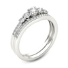 Thumbnail Image 1 of 0.50 CT. T.W. Diamond Five Stone Bridal Set in 14K White Gold