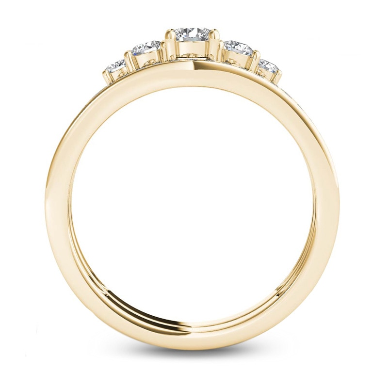 0.45 CT. T.W. Diamond Five Stone Bridal Set in 14K Gold