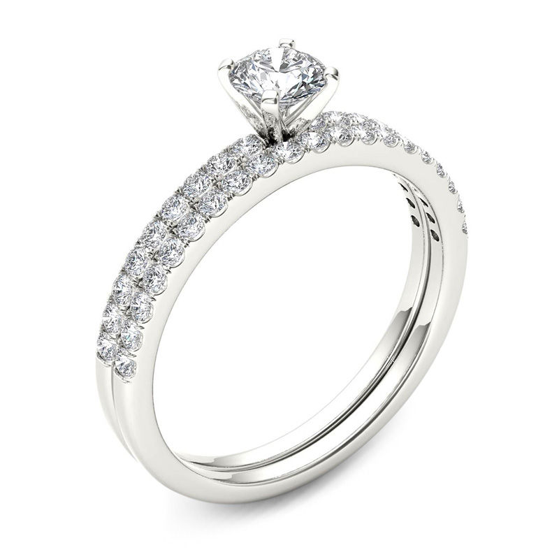 0.70 CT. T.W. Diamond Bridal Set 14K White Gold