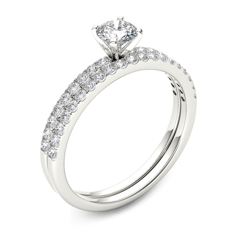 Main Image 2 of 0.70 CT. T.W. Diamond Bridal Set in 14K White Gold