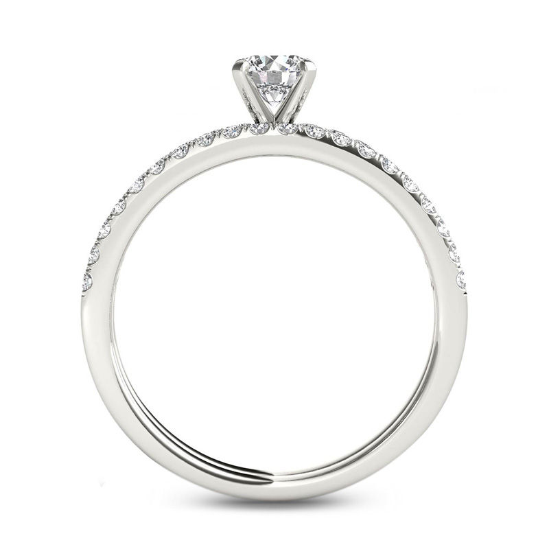Main Image 3 of 0.70 CT. T.W. Diamond Bridal Set in 14K White Gold