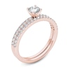 Thumbnail Image 1 of 0.70 CT. T.W. Diamond Bridal Set in 14K Rose Gold