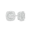 0.23 CT. T.W. Composite Diamond Frame Stud Earrings in 10K White Gold