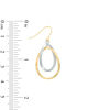 Thumbnail Image 1 of Interlocking Teardrop Earrings in 10K Two-Tone Gold