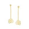 Thumbnail Image 1 of Rose Drop Earrings in 10K Gold