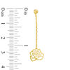 Thumbnail Image 2 of Rose Drop Earrings in 10K Gold