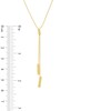 Beaded Lariat Necklace and Drop Earrings Set in 10K Gold