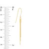 Beaded Lariat Necklace and Drop Earrings Set in 10K Gold