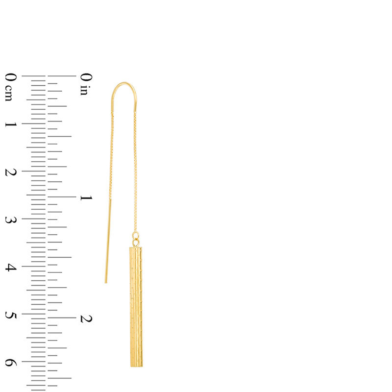 Main Image 2 of Diamond-Cut Threader Earrings in 14K Gold