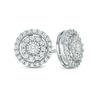 Thumbnail Image 0 of 0.50 CT. T.W. Diamond Double Frame Stud Earrings in 10K White Gold