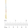 Diamond-Cut Mirror Leaf Link Chain Necklace in 10K Tri-Tone Gold
