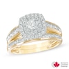 Thumbnail Image 0 of 0.95 CT. T.W. Certified Canadian Diamond Double Square Frame Bridal Set in 14K Gold (I/I1)