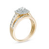 Thumbnail Image 1 of 0.95 CT. T.W. Certified Canadian Diamond Double Square Frame Bridal Set in 14K Gold (I/I1)