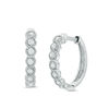 Thumbnail Image 0 of 0.23 CT. T.W. Diamond Twist Hoop Earrings in 10K White Gold