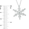 Thumbnail Image 2 of 0.15 CT. T.W. Diamond Snowflake Pendant in 10K White Gold