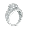 Thumbnail Image 1 of 1.00 CT. T.W. Princess-Cut Composite Diamond Frame Engagement Ring in 10K White Gold