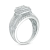 1.00 CT. T.W. Princess-Cut Composite Diamond Frame Engagement Ring in 10K White Gold