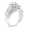 Thumbnail Image 2 of 1.00 CT. T.W. Composite Diamond Flower Collar Engagement Ring in 10K White Gold