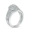 Thumbnail Image 1 of 1.00 CT. T.W. Diamond Oval Double Frame Bridal Set in 14K White Gold