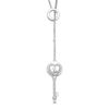 Thumbnail Image 1 of Open Hearts by Jane Seymour™ 0.04 CT. T.W. Diamond Lariat Key Necklace in Sterling Silver - 19"