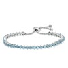 Swiss Blue Topaz and Lab-Created White Sapphire Bolo Bracelet in Sterling Silver – 9.0"