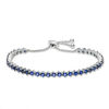 Thumbnail Image 0 of Lab-Created Blue Sapphire Bolo Bracelet in Sterling Silver - 9.0"