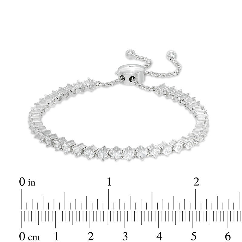 Lab-Created White Sapphire Bolo Bracelet in Sterling Silver â 9.0"