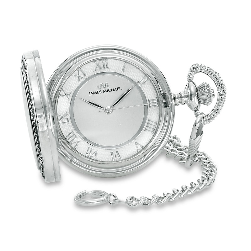 Main Image 1 of Men's James Michael Pocket Watch with Silver-Tone Dial (Model: PQA181014C)