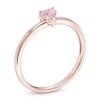 Thumbnail Image 1 of 4.0mm Heart-Shaped Pink Sapphire Solitaire Ring in 10K Rose Gold