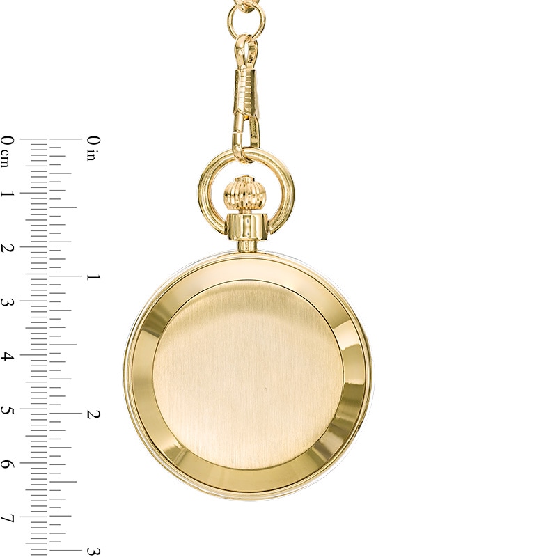 Men's James Michael Gold-Tone Pocket Watch with Black Dial (Model: PQA181099C)|Peoples Jewellers