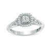 Thumbnail Image 0 of 0.09 CT. T.W. Diamond Frame Promise Ring in 10K White Gold