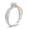 0.08 CT. T.W. Diamond Swirl Promise Ring in Sterling Silver