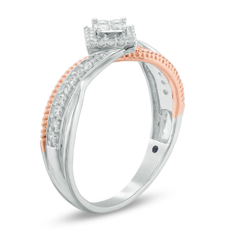 0.08 CT. T.W. Diamond Swirl Promise Ring in Sterling Silver